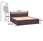 Solid Wood Kubera Design King Size With Storage Bed With Frount Drawer
