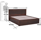 Solid Wood Jiksa Jali Design King Size With Storage Bed