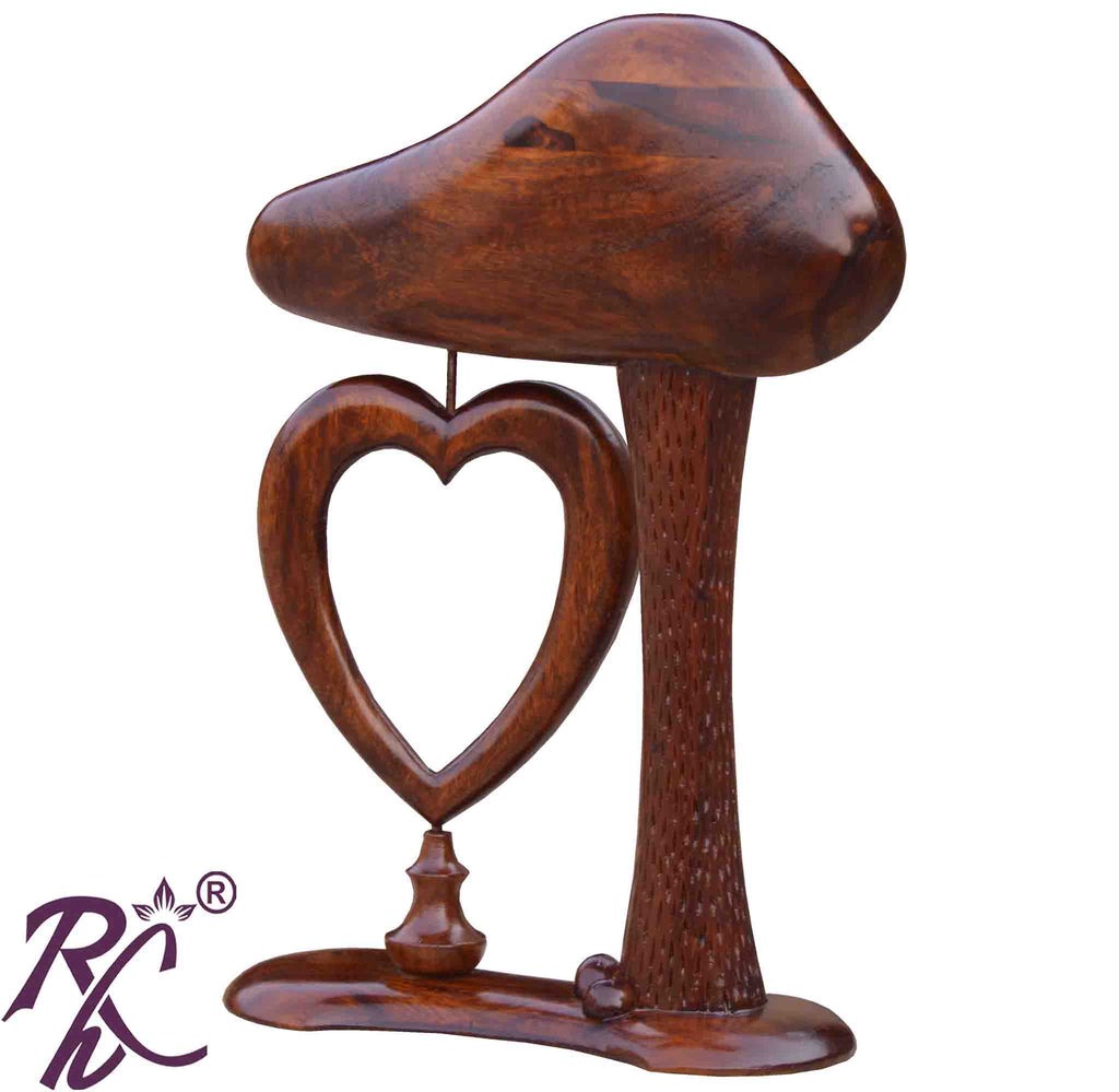 Solid Sheesham Wood Heart Design Photo Frame Stand