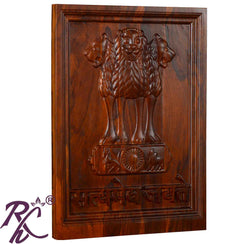 Solid Sheesham Wooden Ashok National Emblem