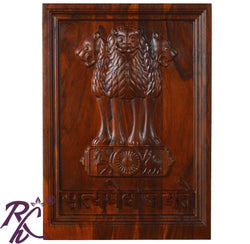Solid Sheesham Wooden Ashok National Emblem