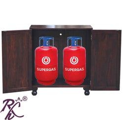 Solid Sheesham Wood Gas Cylinder Box