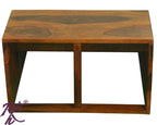 Solid Sheesham Wood Two Step Stool for Kitchen | Foot Rest Stool for Living Room