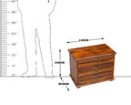 Solid Wood Chest of 6 Drawers Small for Office Use