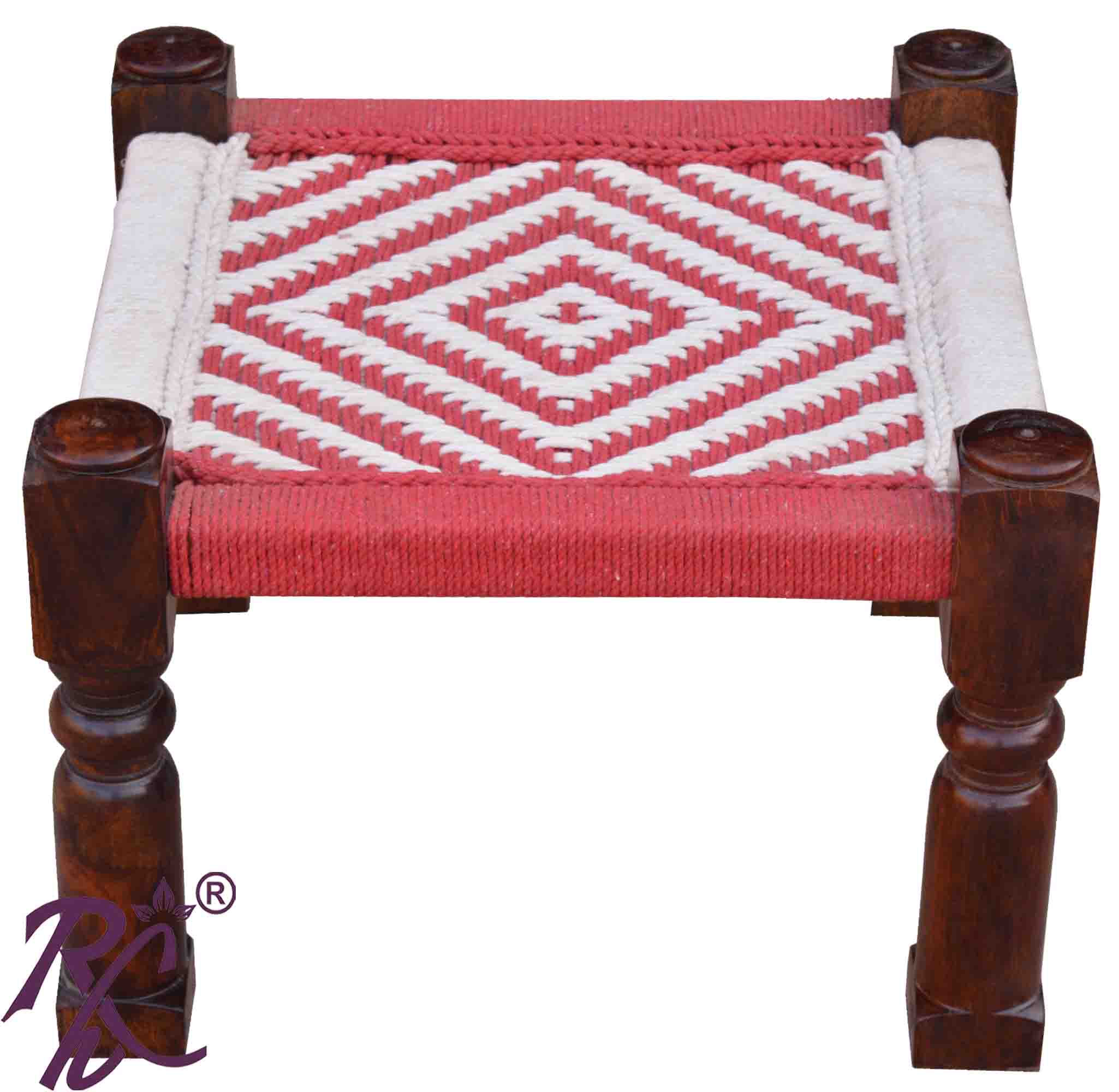 Solid Sheesham Wood Rajasthani Piddha / Wooden Rajasthani Chair