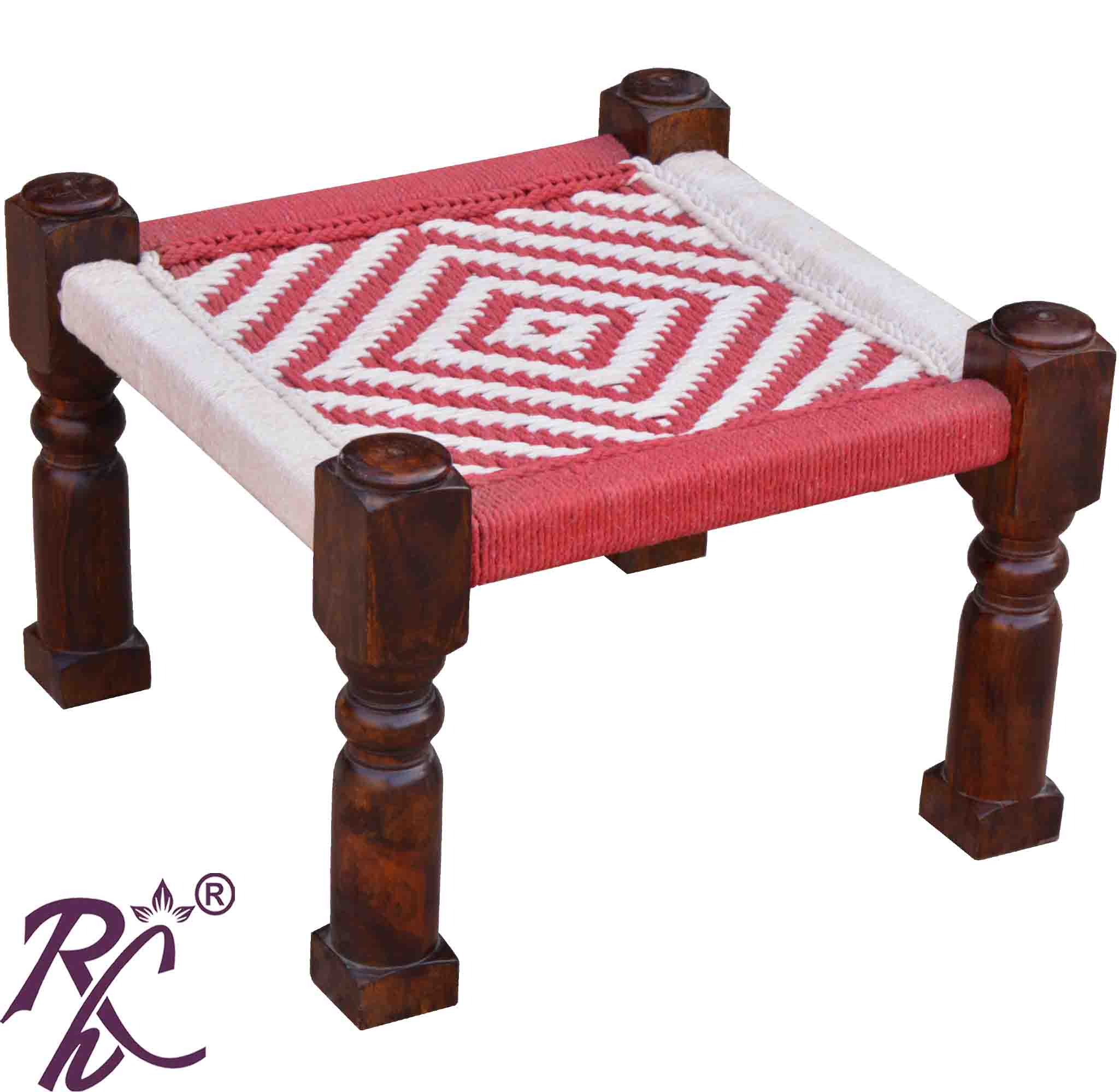 Solid Sheesham Wood Rajasthani Piddha / Wooden Rajasthani Chair