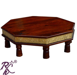 Solid Wood Brass Work Bajot