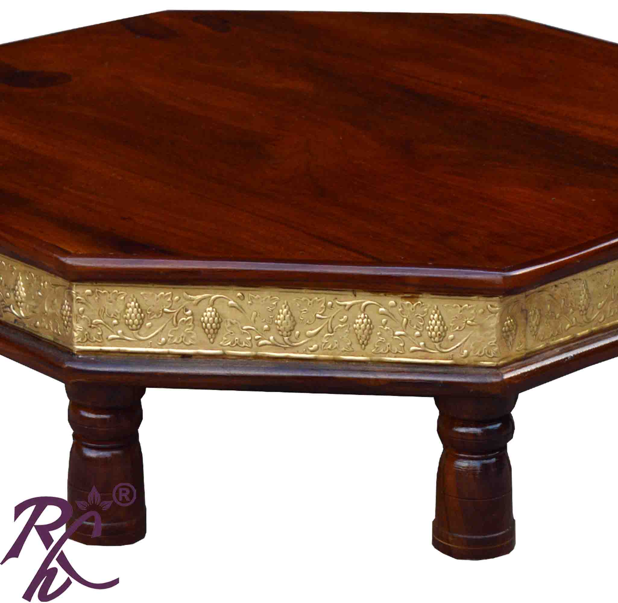 Solid Wood Brass Work Bajot