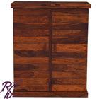 Solid Wood Stripe Door Design Bar Cabinet M