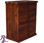 Solid Wood Stripe Door Design Bar Cabinet M