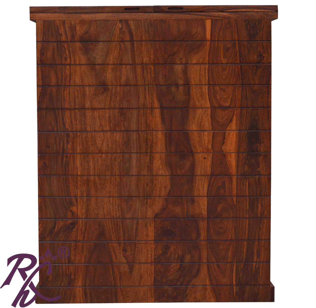 Solid Wood Stripe Door Design Bar Cabinet M