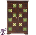 Solid Wood Tiles Door Design Bar Cabinet