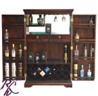 Solid Wood Tiles Door Design Bar Cabinet