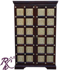 Solid Wood Brass Work Bar Cabinet