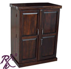 Solid Wood Panel Door Design Bar Cabinet