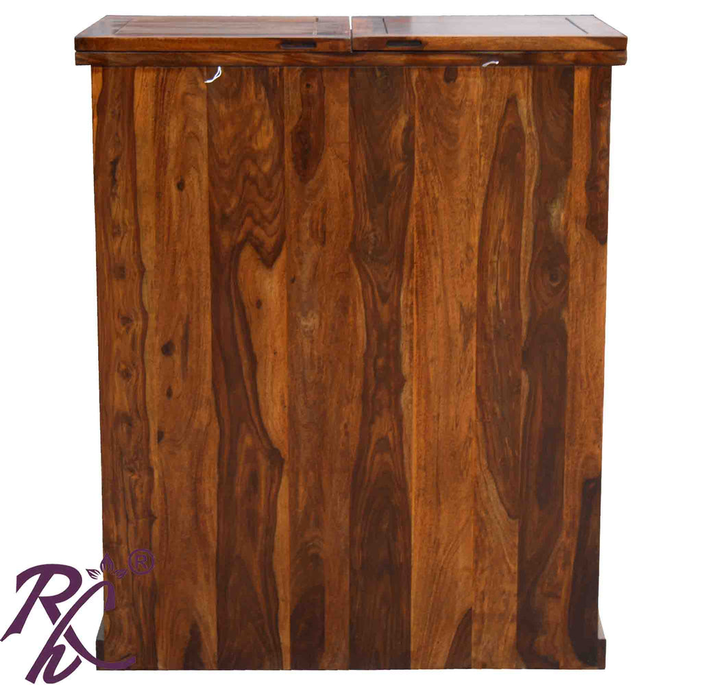 Solid Wood Diamond Door Design Bar Cabinet