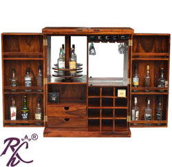 Solid Wood Wood Box Door Design Bar Cabinet
