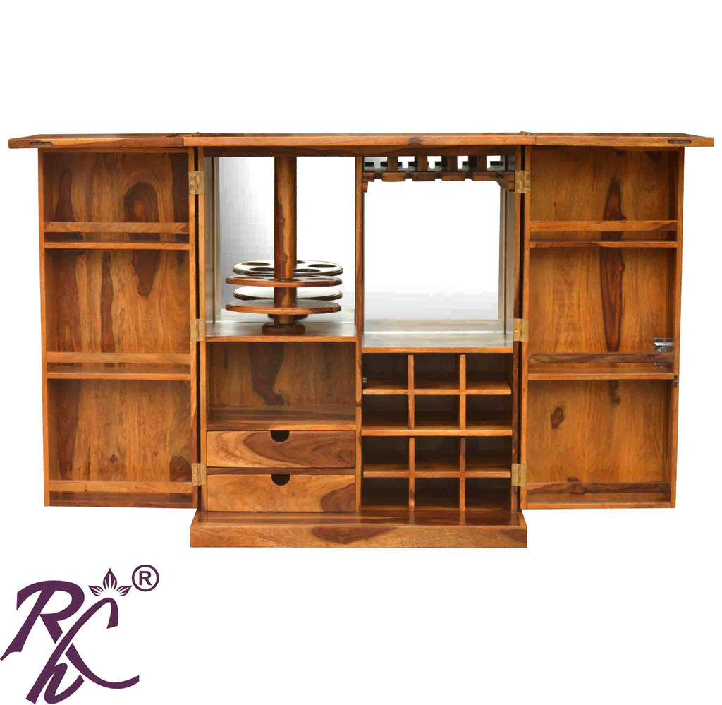 Solid Wood Wood Box Door Design Bar Cabinet