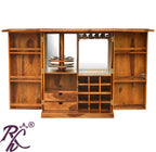 Solid Wood Wood Box Door Design Bar Cabinet
