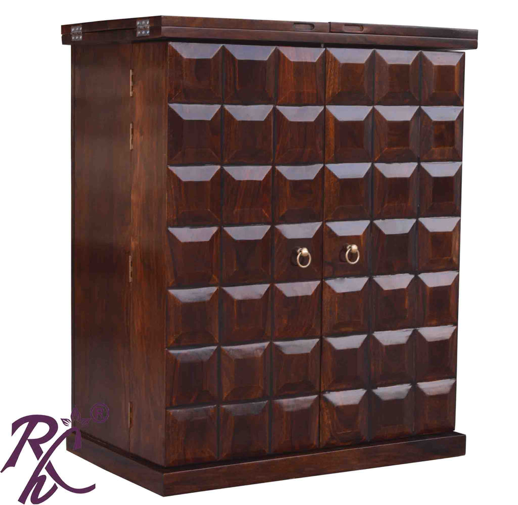 Solid Wood Cadbury Door Design Bar cabinet