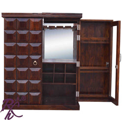 Solid Wood Cadbury Door Design Bar cabinet