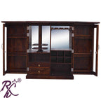 Solid Wood Cadbury Door Design Bar cabinet