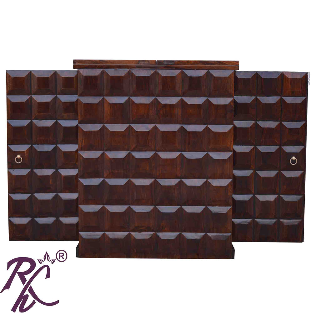 Solid Wood Cadbury Door Design Bar cabinet