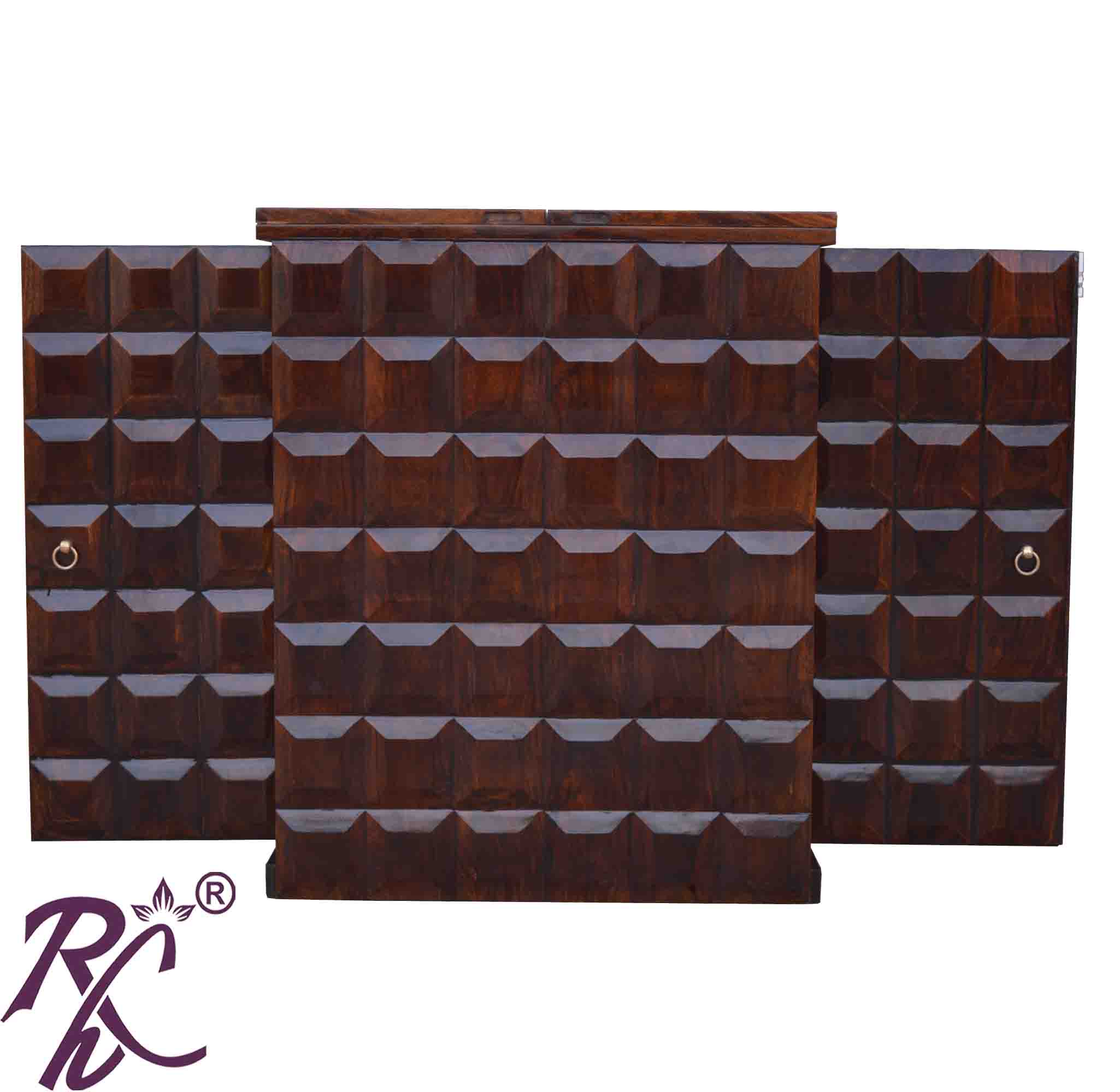 Solid Wood Cadbury Door Design Bar cabinet