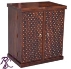Solid Wood Jiksa Jali Door Design Bar Cabinet S