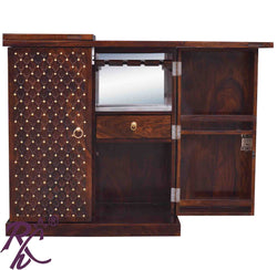 Solid Wood Jiksa Jali Door Design Bar Cabinet S