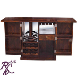 Solid Wood Jiksa Jali Door Design Bar Cabinet S