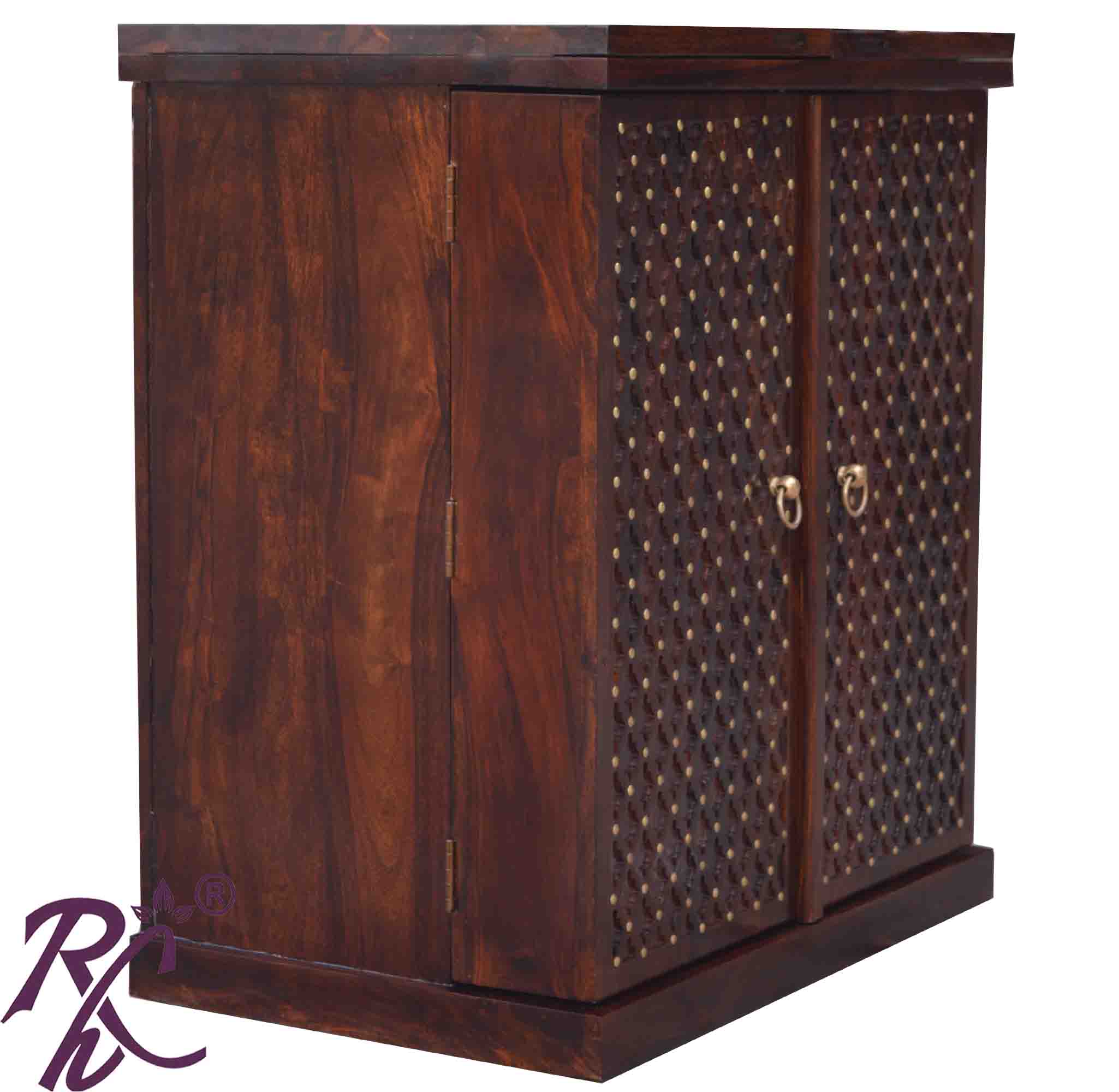 Solid Wood Jiksa Jali Door Design Bar Cabinet S