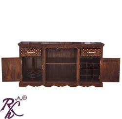 Solid Wood Jiksa Jali Design King Bar Counter