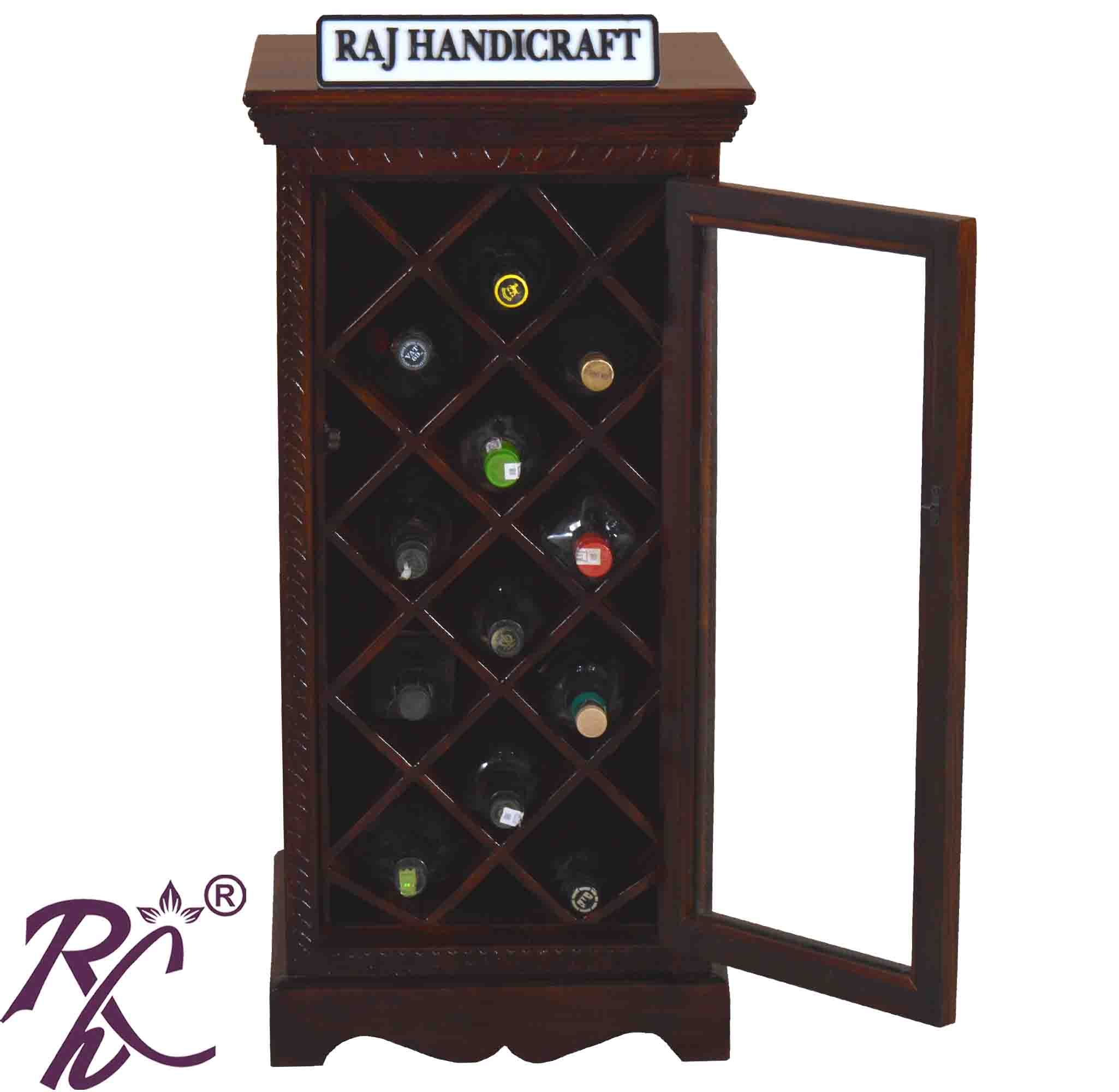 Solid Wood Bar Wine Bottle Rack
