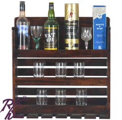 Solid Wood Wall Bar Shelf