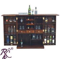 Solid Wood Cadbury Door Design Bar Cabinet