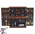 Solid Wood Jiksa Jali Door Design Bar Cabinet