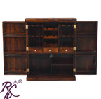Solid Wood Jiksa Jali Door Design Bar Cabinet