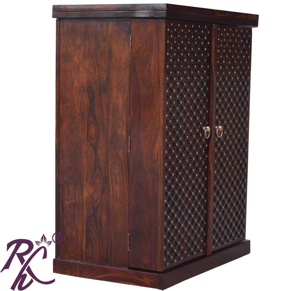 Solid Wood Jiksa Jali Door Design Bar Cabinet