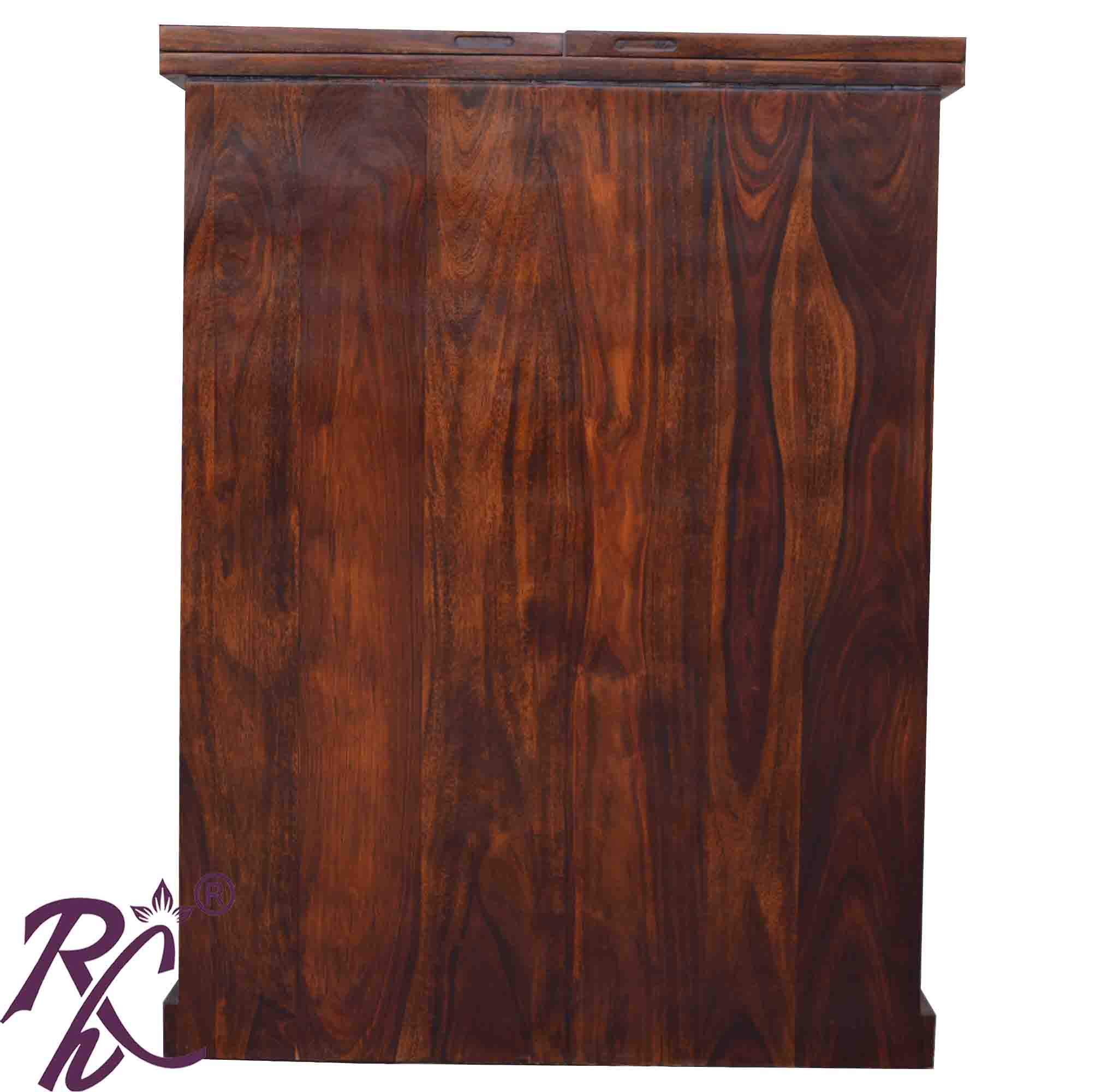 Solid Wood Jiksa Jali Door Design Bar Cabinet