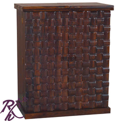 Solid Wood Wooden Blocks Door Design Bar Cabinet