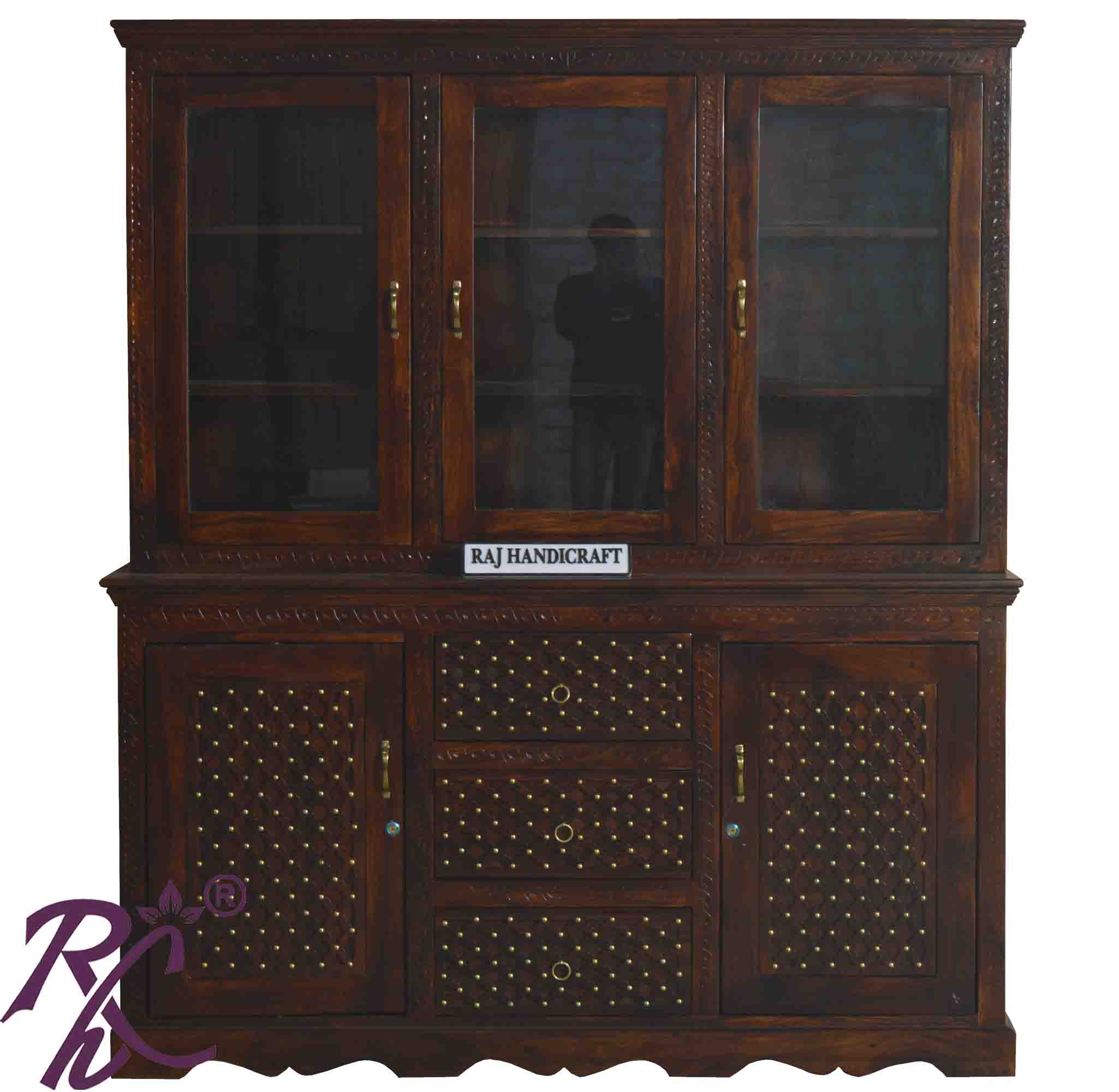 Solid Wood Wooden Jiksa Jali Design Bar Counter