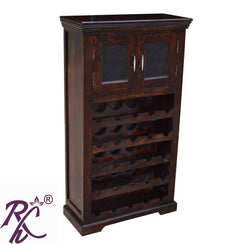 Solid Wood Wine Bottle Rack Cabinet