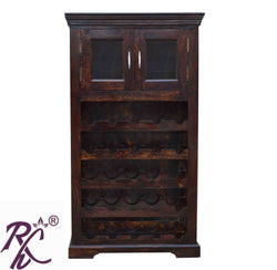 Solid Wood Wine Bottle Rack Cabinet
