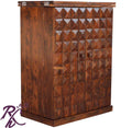 Solid Wood Diamond Door Design Bar Cabinet