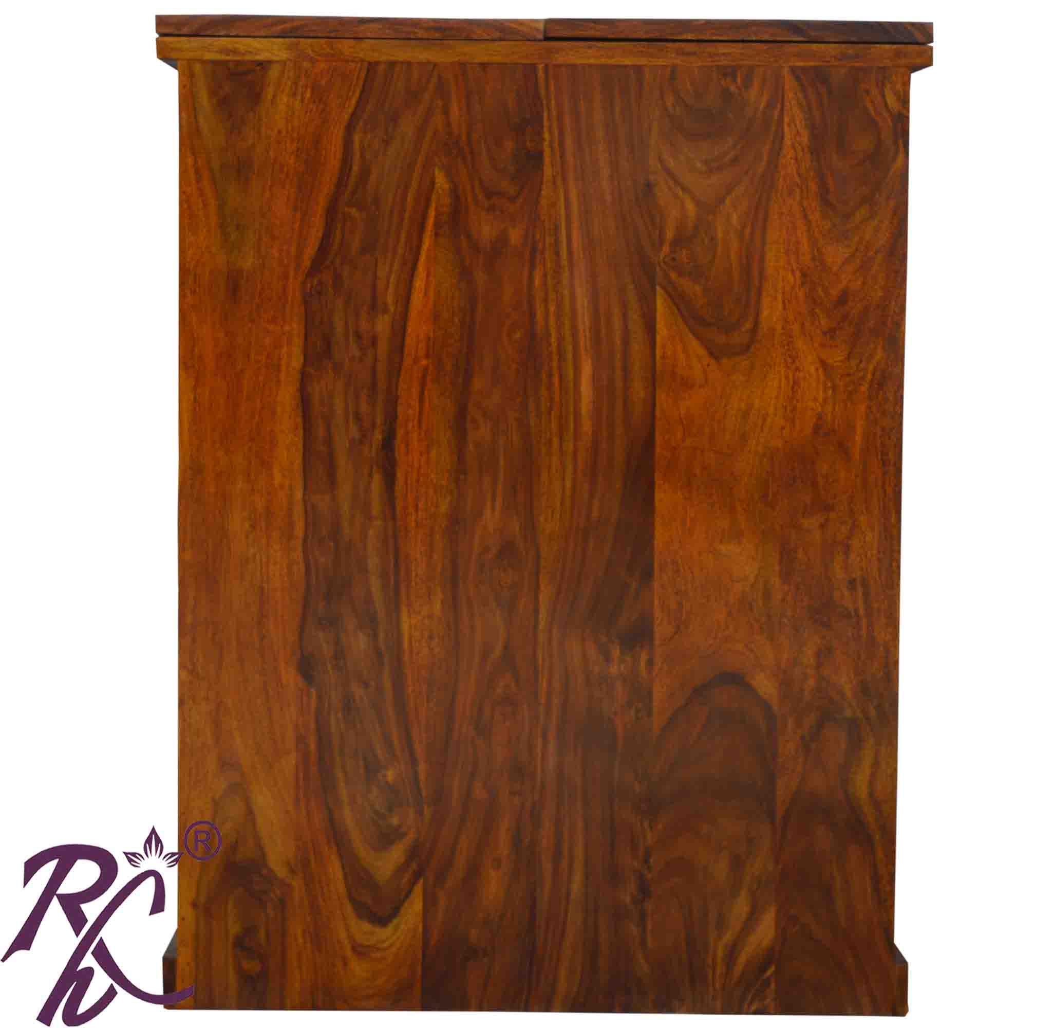 Solid Wood Diamond Door Design Bar Cabinet