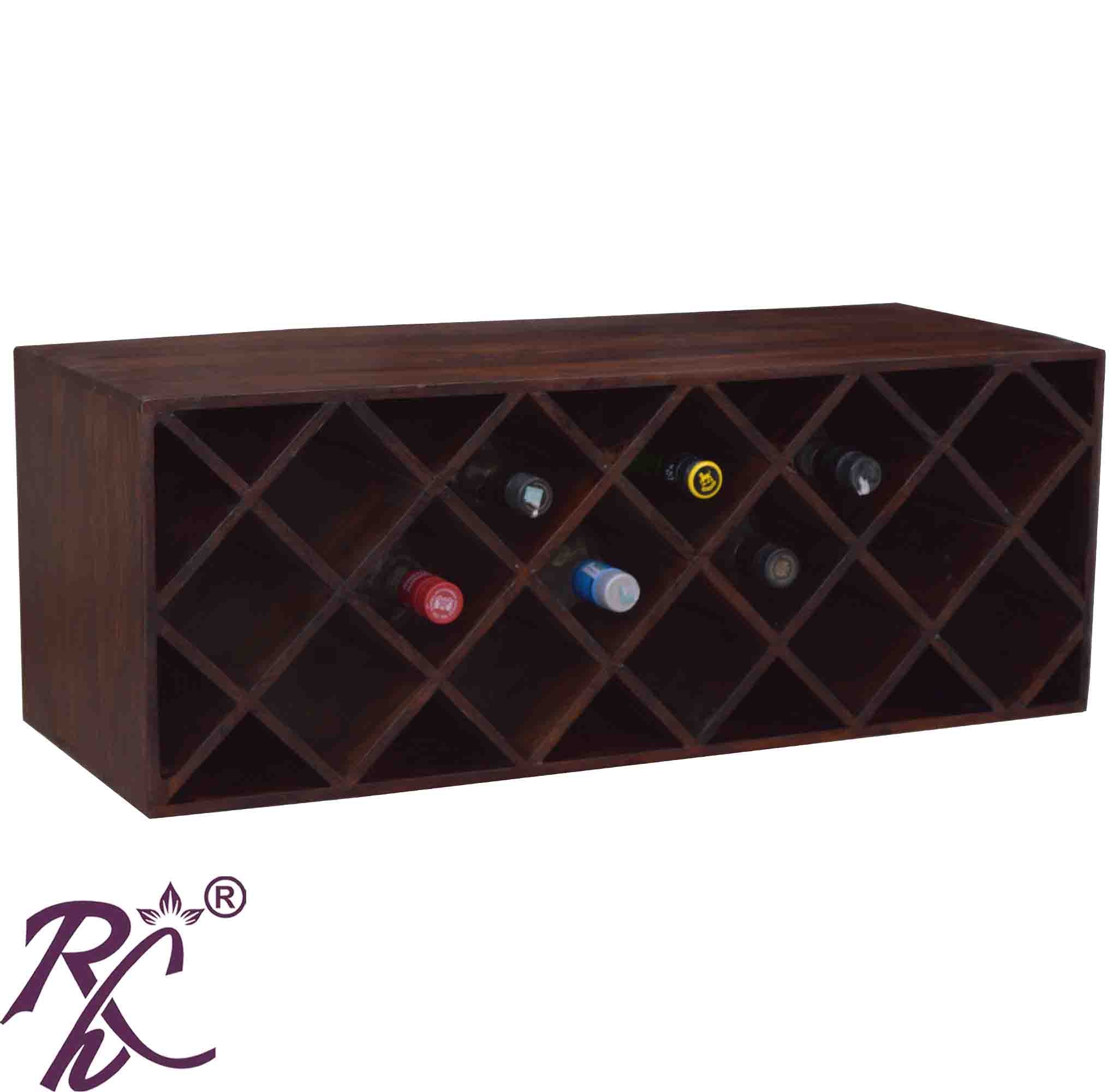 Solid Sheesham Wood Wine Bottle Rack