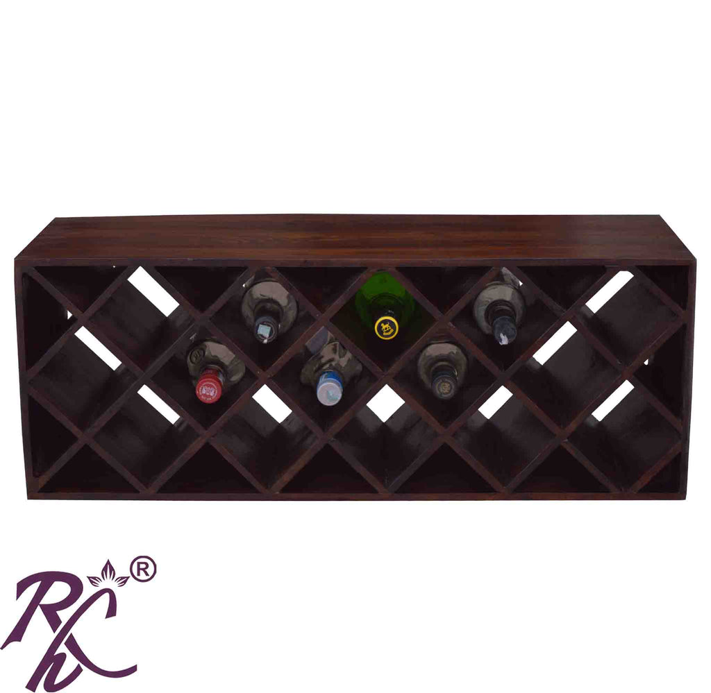 Solid Sheesham Wood Wine Bottle Rack