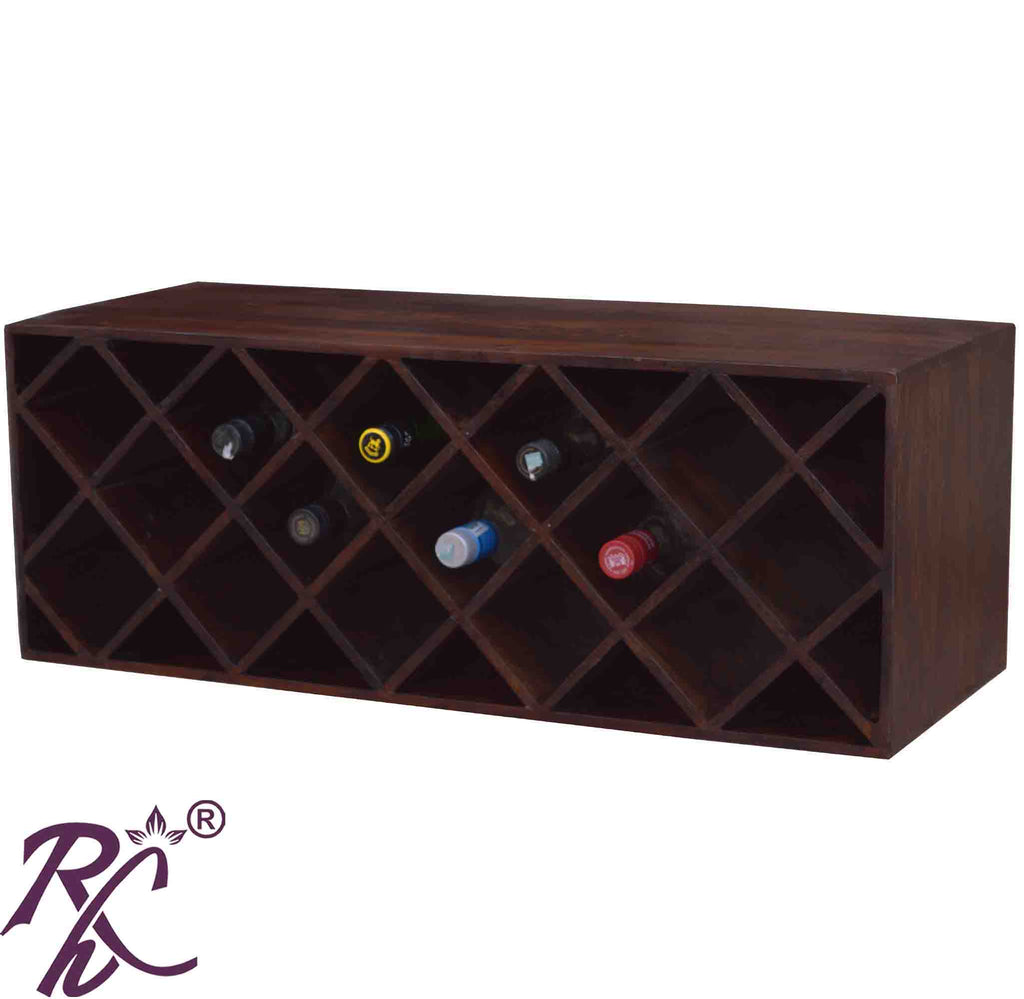Solid Sheesham Wood Wine Bottle Rack