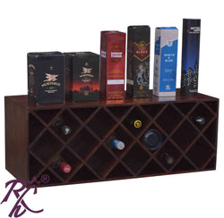 Solid Sheesham Wood Wine Bottle Rack